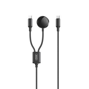 CABLE 2 EN 1 60W TIPO C + CABLE CARGA MAGNETICA APPLE WATCH NEGRO XO - XOCX030BK