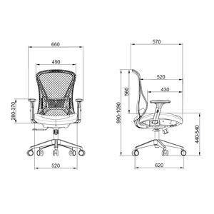 SILLA OFICINA GAMA SENIOR SE1700 AZUL CROMAD - CR1202-8