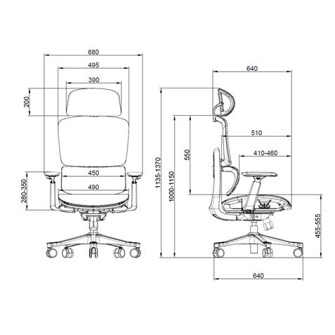 SILLA OFICINA GAMA SENIOR SE1400 CROMAD - CR1199-9