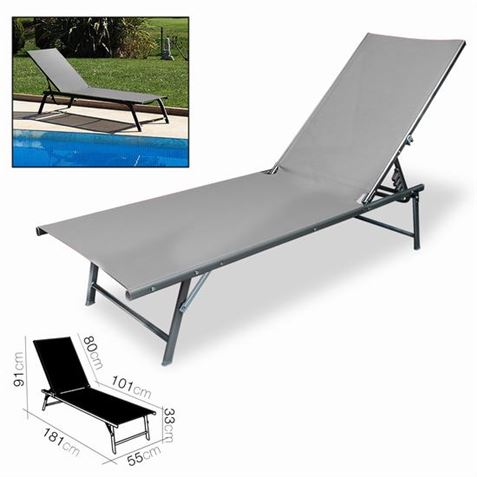 REACONDICIONADA TUMBONA MARE GRIS 181X55XH91CM - 17313