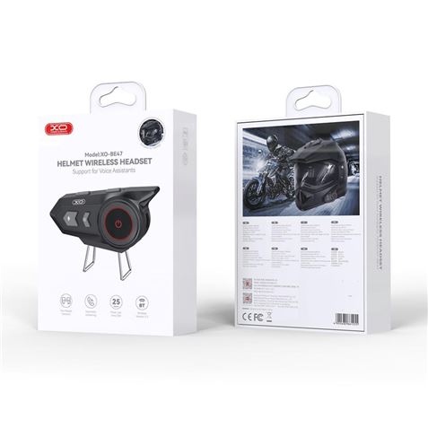 INTERCOMUNICADOR BLUETOOTH PARA CASCO MOTO BE47 XO - XOBE47-2