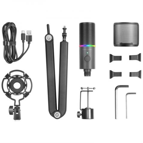 MICROFONO MMIC-XT NEGRO | BRAZO REGULABLE | RGB | ACCESORIOS | MARS GAMING - MMICXT-2