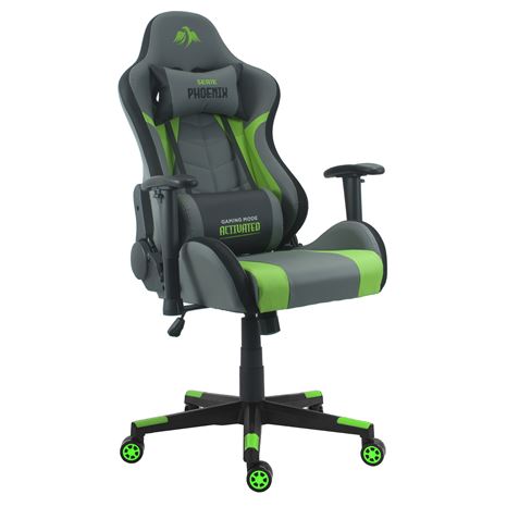 REACONDICIONADA SILLA GAMING SERIE PHOENIX VERDE CROMAD - CR1143-1_1