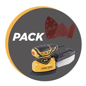 PACK LIJADORA MULTIFUNCIÓN 180W + JUEGO DE 36 LIJAS BLIM - PACKBLIM5