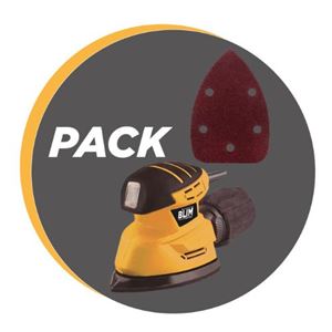 PACK LIJADORA ORBITAL 130W + JUEGO DE 40 LIJAS BLIM