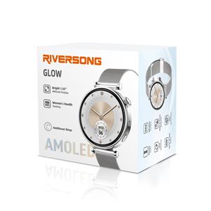 SMARTWATCH AMOLED GLOW SILVER SW906 RIVERSONG - GSM187698-2