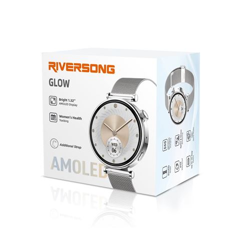 SMARTWATCH AMOLED GLOW SILVER SW906 RIVERSONG - GSM187698-2
