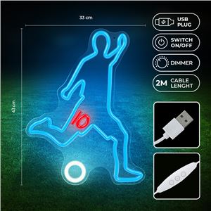 LAMPARA DECORATIVA NEON LED FOOTBALLER FOREVER - RTV200003-2