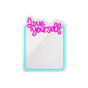 ESPEJO DECORATIVO CON NEON LED LOVE YOURSELF FOREVER - RTV200015