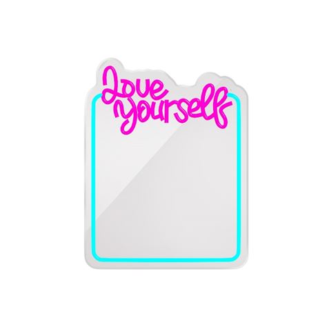 ESPEJO DECORATIVO CON NEON LED LOVE YOURSELF FOREVER - RTV200015
