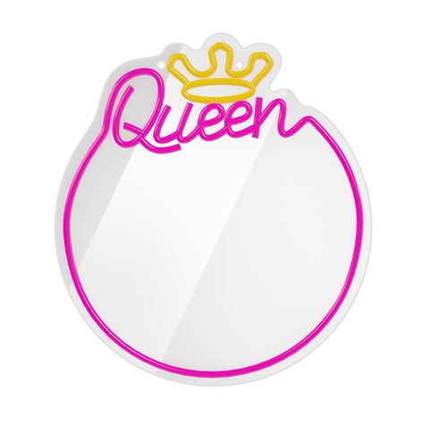 ESPEJO DECORATIVO CON NEON LED QUEEN FOREVER - RTV200018