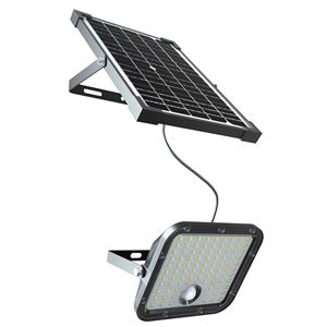 REACONDICIONADO FOCO LED SOLAR 30W 4800LM CON SENSOR + MANDO ELBAT - EB0439-1