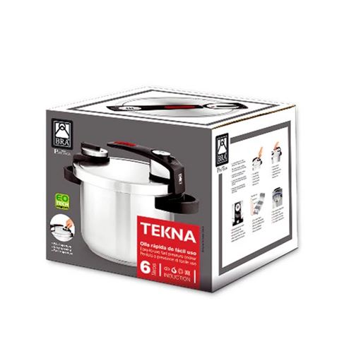 OLLA RAPIDA TEKNA 22CM 7 LITROS INOX BRA - A185603-1