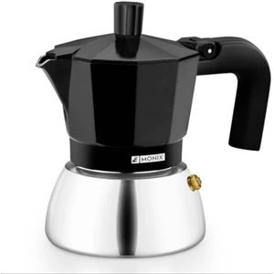 CAFETERA ITALIANA 9 TAZAS INDUCCION INOX NEGRA MONIX - M863009