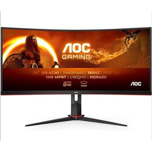 MONITOR GAMING AOC G4 CURVO 34" | 1MS | 180HZ | QHD | HDMI | - 4038986111331