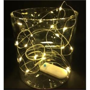 HILO LUMINOSO FUNCION FLASH CON MANDO 20 LEDS 2 METRO BLANCO FRIO