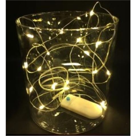 HILO LUMINOSO FUNCION FLASH CON MANDO 20 LEDS 2 METRO BLANCO FRIO - 00231-BL