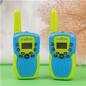 PACK 2 WALKIE TALKIE MXWT-200 VERDE-AZUL MAXLIFE - OEM0200600-1