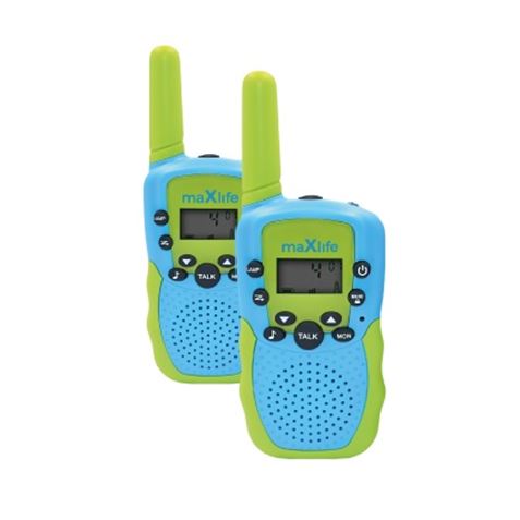 PACK 2 WALKIE TALKIE MXWT-200 VERDE-AZUL MAXLIFE - OEM0200600