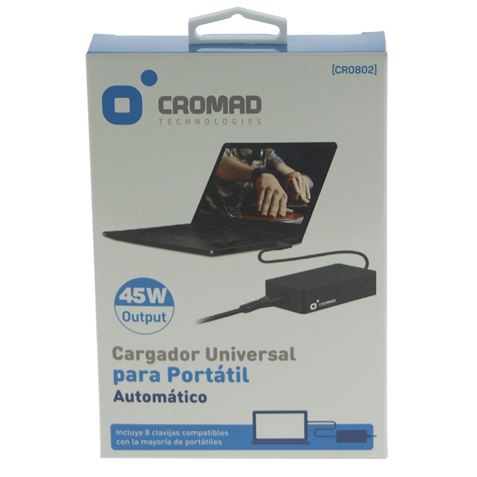 REACONDICIONADO CARGADOR UNIVERSAL AUTOMÁTICO 45W CROMAD - CR0802-2 (1) REACONDICIONADO CARGADOR UNIVERSAL AUTOMÁTICO 45W CROMAD - CR0802-2 (1)