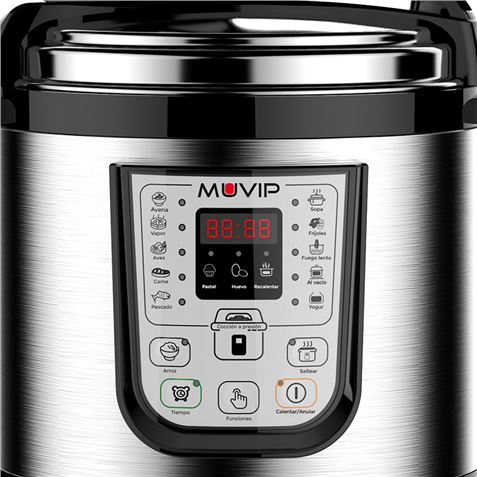 OLLA A PRESIÓN PROGRAMABLE 6 LITROS | 15 PROGRAMAS 1000W MUVIP - MV0591-3