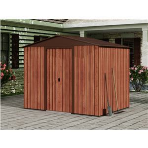 CASETA DE METAL | PUERTAS CORREDERAS 185X245X208CM (4.5M2) EFECTO MADERA SG - SG0120-1
