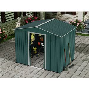 CASETA DE METAL | PUERTAS CORREDERAS 185.5X245X208CM (4.5M2) VERDE SUNGARDE - SG0125