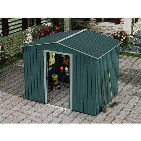 CASETA DE METAL | PUERTAS CORREDERAS 185.5X245X208CM (4.5M2) VERDE SUNGARDE - SG0125