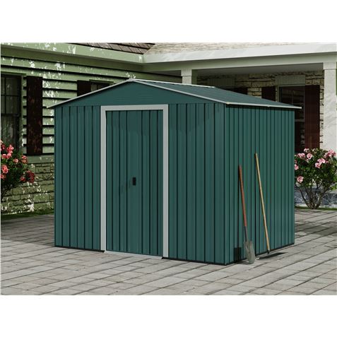 CASETA DE METAL | PUERTAS CORREDERAS 185.5X245X208CM (4.5M2) VERDE SUNGARDE - SG0125-1