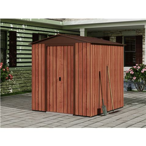 CASETA DE METAL | PUERTAS CORREDERAS 185X181X200CM (3.36M2) EFECTO MADERA - SG0119-1