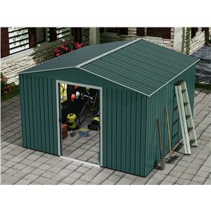CASETA DE METAL | PUERTAS CORREDERAS 300X304.5X214.5CM (9.14M2) VERDE SUNGA - SG0127