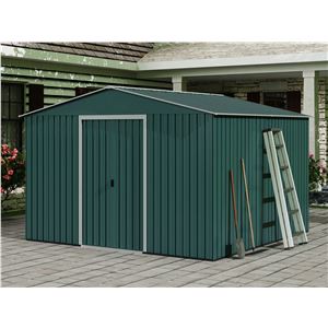 CASETA DE METAL | PUERTAS CORREDERAS 300X304.5X214.5CM (9.14M2) VERDE SUNGA - SG0127-1