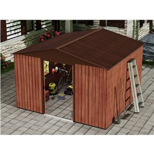CASETA DE METAL | PUERTAS CORREDERAS 300X304.5X214.5CM (9.14M2) EFECTO MADE - SG0122
