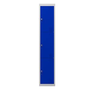 TAQUILLA METÁLICA 3 PUERTAS 1800X300X500MM AZUL CROMAD - CR1185-1
