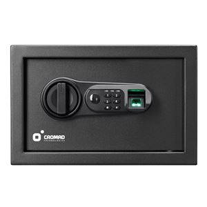CAJA FUERTE ELECTRÓNICA CON DETECTOR DE HUELLA 200X310X200MM CROMAD - CR1196-1