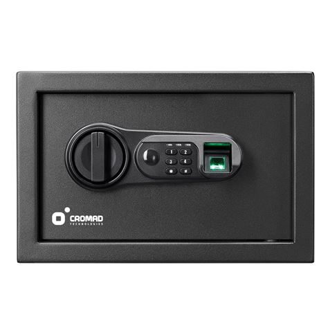 CAJA FUERTE ELECTRÓNICA CON DETECTOR DE HUELLA 200X310X200MM CROMAD - CR1196-1