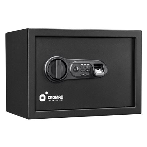CAJA FUERTE ELECTRÓNICA CON DETECTOR DE HUELLA 250X350X250MM CROMAD - CR1197-3