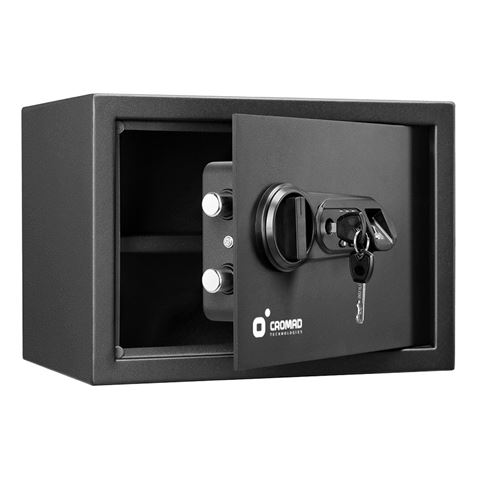 CAJA FUERTE ELECTRÓNICA CON DETECTOR DE HUELLA 250X350X250MM CROMAD - CR1197-4