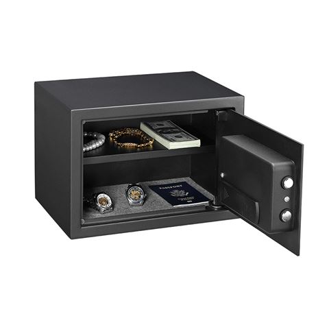 CAJA FUERTE ELECTRÓNICA CON DETECTOR DE HUELLA 250X350X250MM CROMAD - CR1197-6