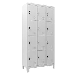 TAQUILLA METÁLICA CON PATAS 12 PUERTAS 1900X1000X500MM CROMAD - CR1182