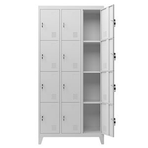 TAQUILLA METÁLICA CON PATAS 12 PUERTAS 1900X1000X500MM CROMAD - CR1182-2