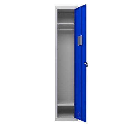 TAQUILLA METÁLICA 1 PUERTA 1800X300X500MM AZUL CROMAD - CR1183-2