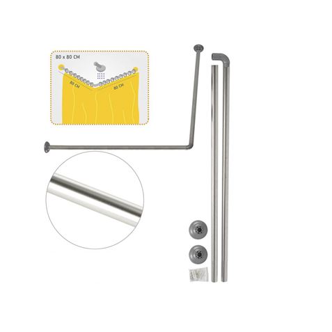 BARRA ESQUINERA DUCHA ACERO INOX 25MM HBS - 5004790035