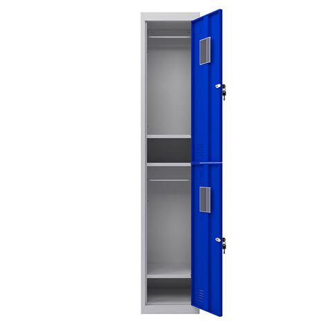 TAQUILLA METÁLICA 2 PUERTAS 1800X300X500MM AZUL CROMAD - CR1184-2
