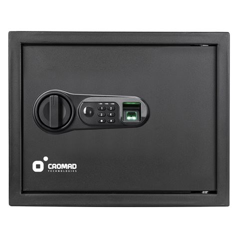 CAJA FUERTE ELECTRÓNICA CON DETECTOR DE HUELLA 300X380X300MM CROMAD - CR1198-1