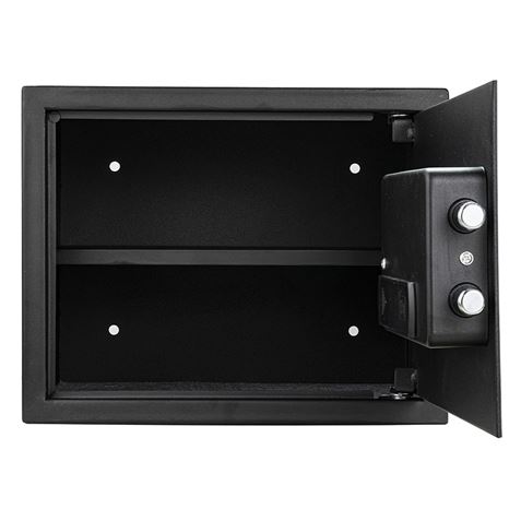 CAJA FUERTE ELECTRÓNICA CON DETECTOR DE HUELLA 300X380X300MM CROMAD - CR1198-2