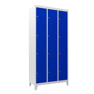 TAQUILLA METÁLICA CON PATAS 12 PUERTAS 1900X1000X500MM AZUL CROMAD - CR1188