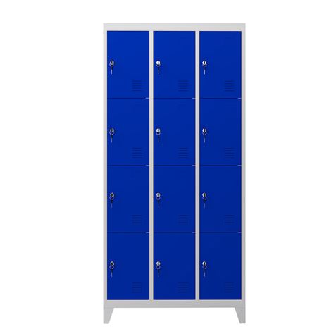 TAQUILLA METÁLICA CON PATAS 12 PUERTAS 1900X1000X500MM AZUL CROMAD - CR1188-1