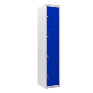 TAQUILLA METÁLICA 4 PUERTAS 1800X300X500MM AZUL CROMAD - CR1186