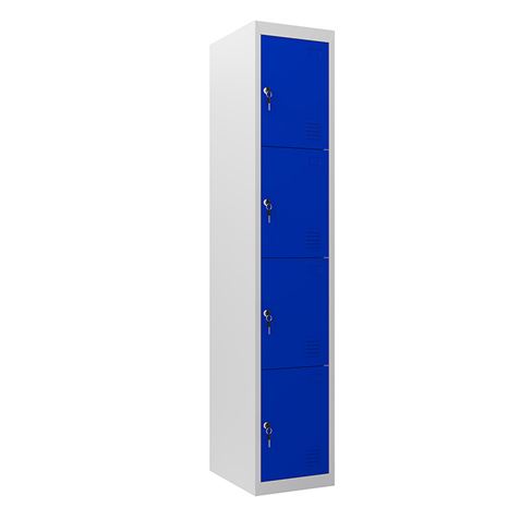 TAQUILLA METÁLICA 4 PUERTAS 1800X300X500MM AZUL CROMAD - CR1186